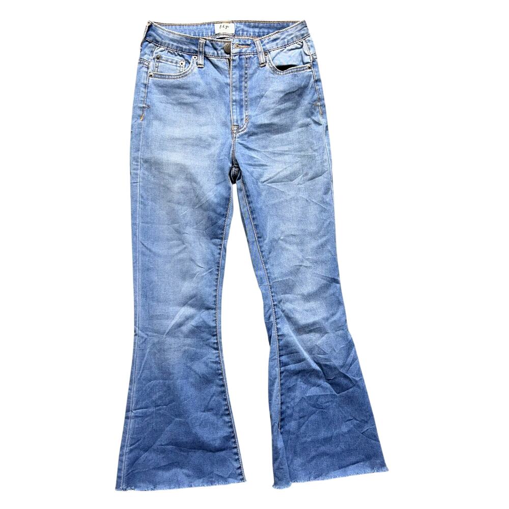 Tokyo Darling Super High Waisted Bell Bottom Jeans Size 2 Women Flare Leg Denim
